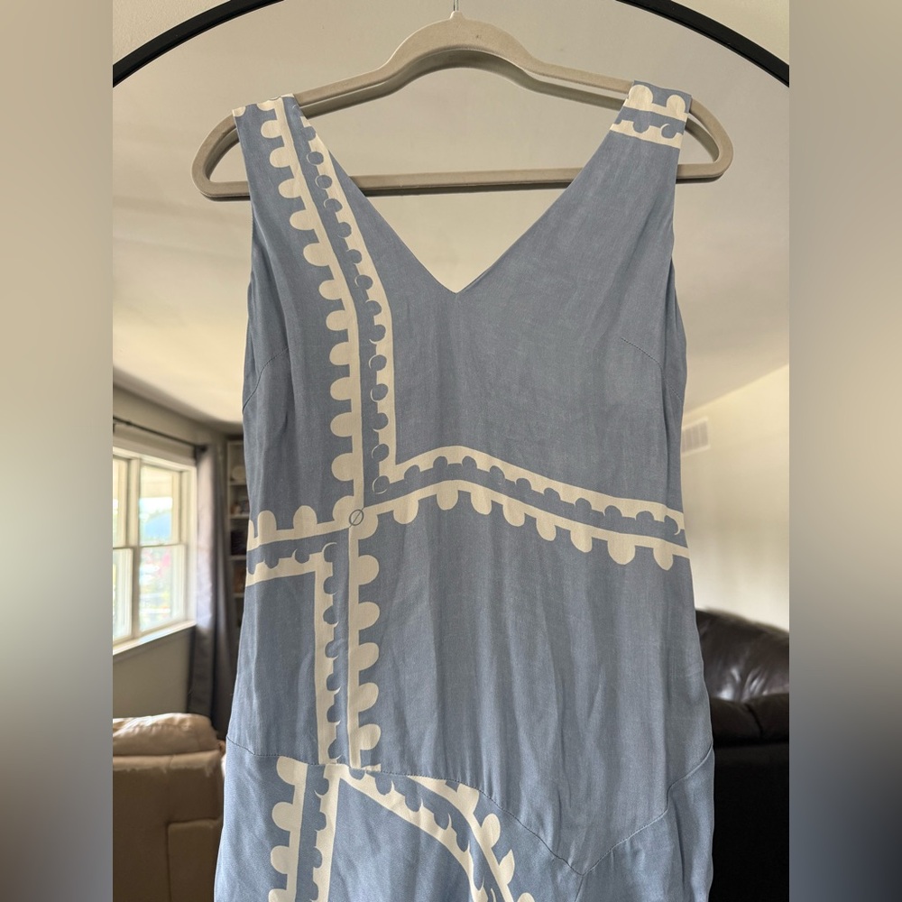NWT Mon Renn Serape Dress Blue Postcards Size Small - Picture 2 of 14